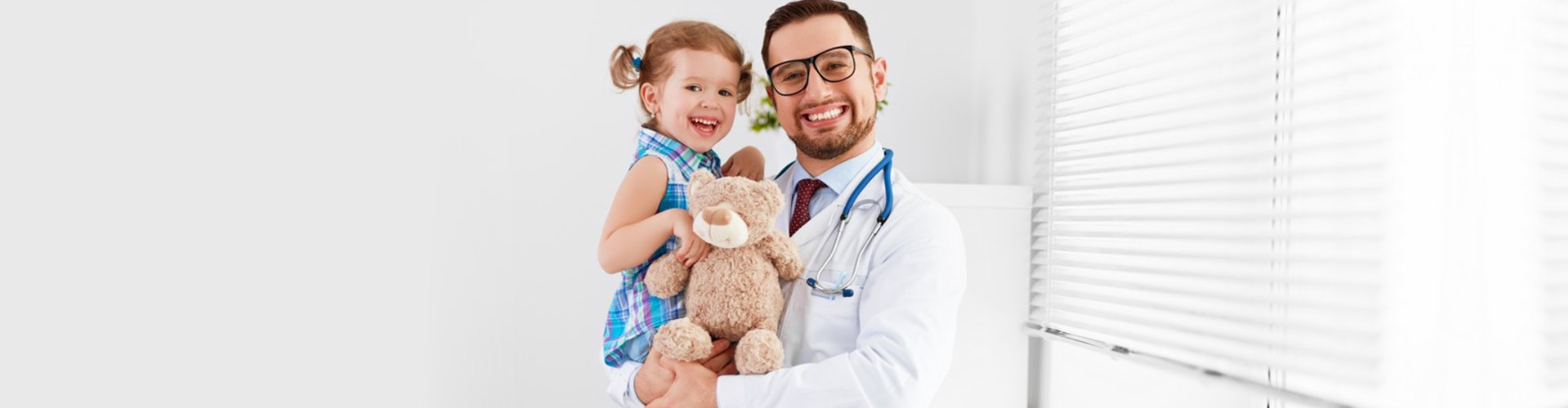 doctor and child smiling